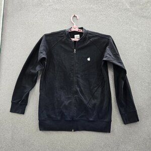 Apple Men Sweatshirt L Black Activewear Logo Long‎ Sleeve